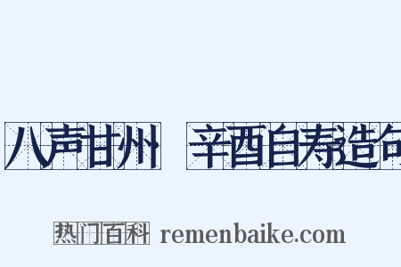 八声甘州·辛酉自寿造句是什么意思的图片